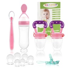 Pink Baby Fruit Feeder Pacifier Mesh Silicone Spoon