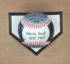 Waite Hoyt Hand Painted Baseball, New York Yankees (B67), HOF