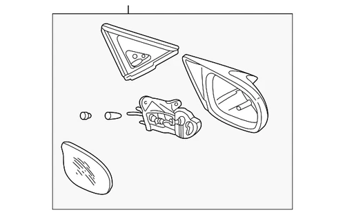 Genuine Honda Mirror Assembly R Door 76200-S01-A05