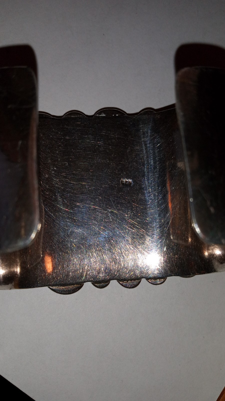 Vintage Chunky .925 Sterling Silver Multi stone C… - image 4