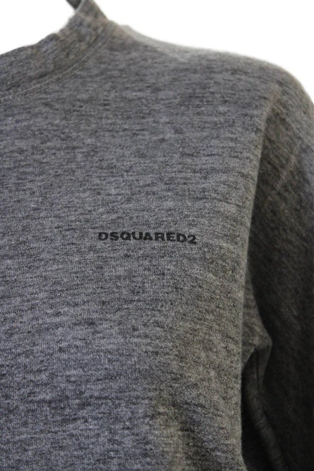 Camiseta Pullover Gris Manga Larga Cuello Redondo Algodón Mujer Dsquared2 Talla XS Foto 2 de 4