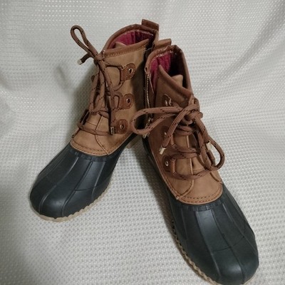 Tommy Hilfiger lined  Rain lace up/ZIP  women's  boots .size 7M
