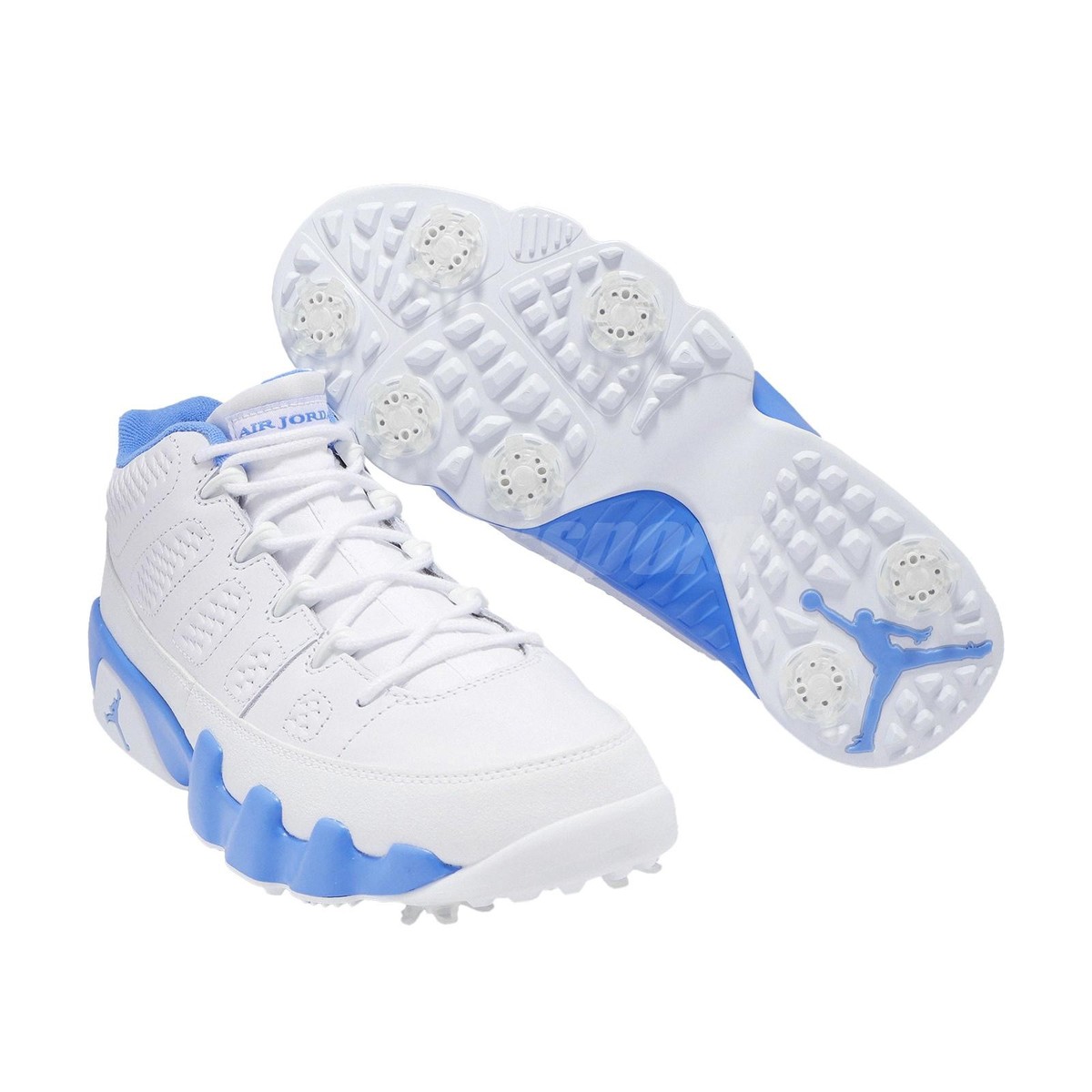 Nike Air Jordan 9 Golf AJ9 UNC University Blue Men Golf Cleats