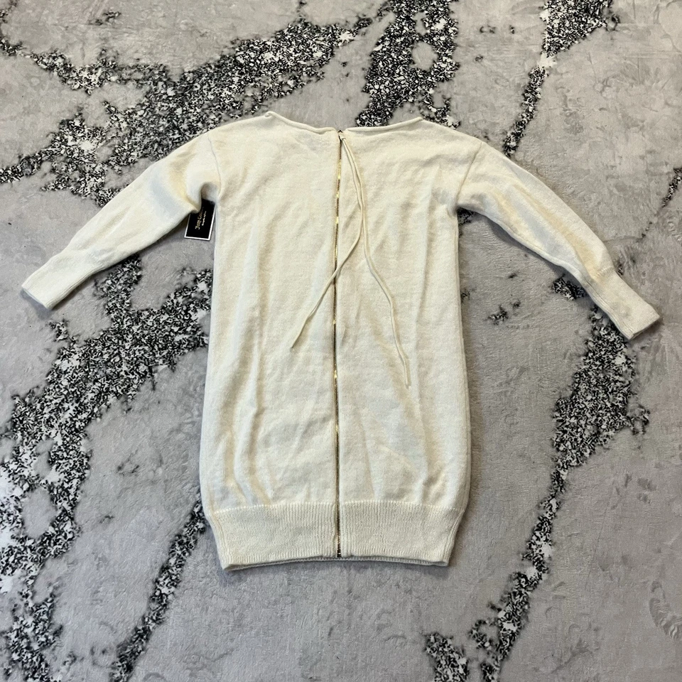 Vestido Juicy Couture Angel Angora para mujer talla XS blanco cremallera trasera suave - Imagen 3 de 4