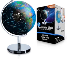 USA Toyz Illuminated World Globe with Stand - 3In1 STEM Globes for Adults and Ki