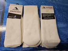 3 Pairs NWT Augusta Athletic Socks Youth size Knee High white sock size 7-9