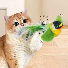 Interactive Cat Teaser Toy Hanging Feather Bird Catnip Kitten Play Toy