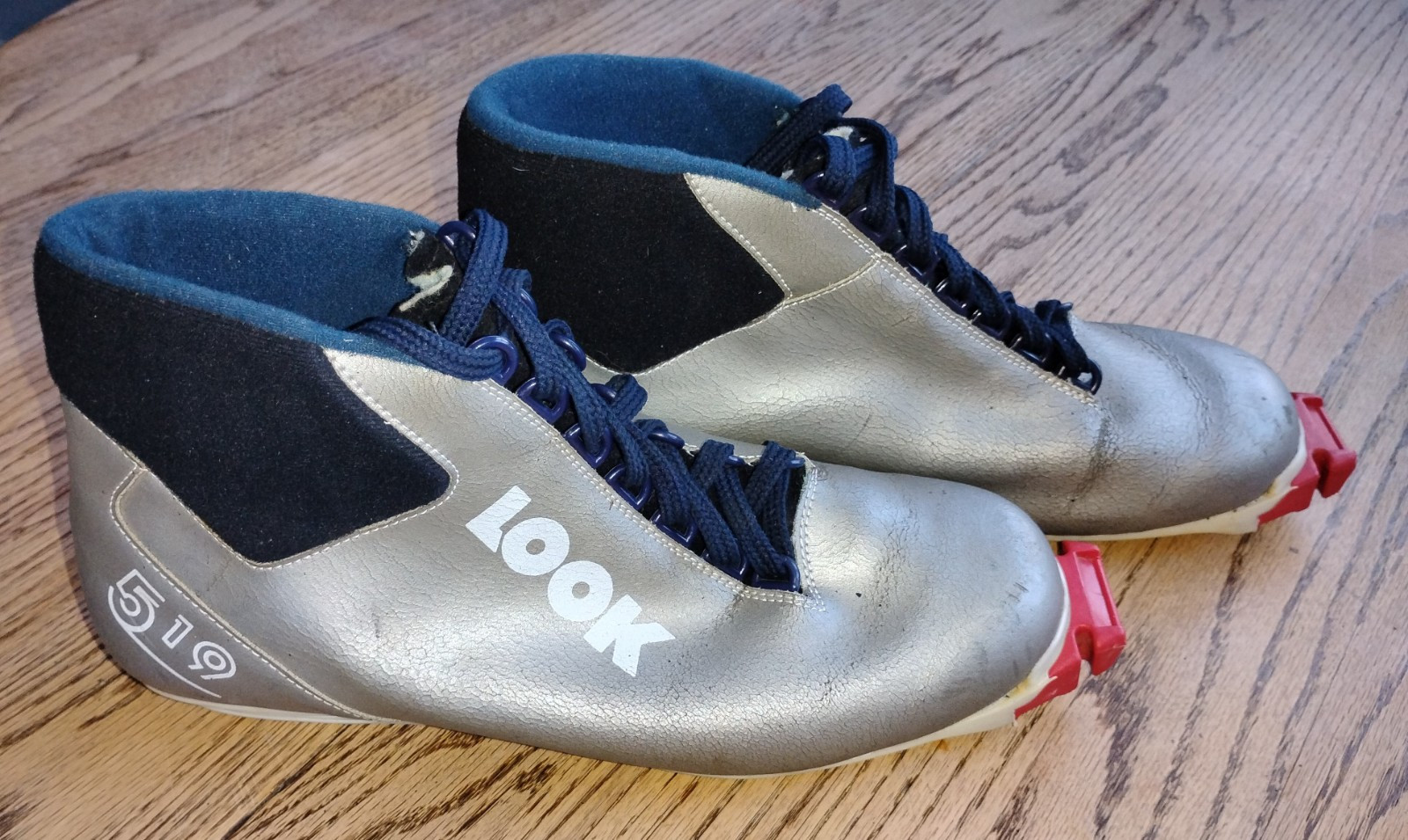 SALOMON Scarpe scarponi da sci di fondo vintage Look 519 misura 43 tomaia in pelle. CG11