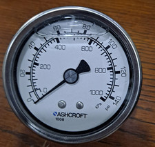 ASHCROFT STAINLESS STEEL PRESSURE GAUGE 1008, 0-140 Psi
