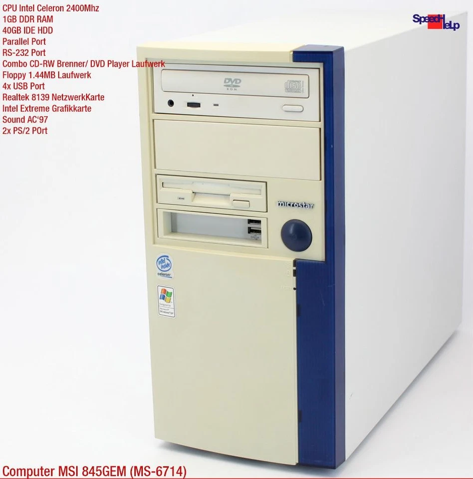 MSI Ms-6714 V1 Computadora PC Paralelo Windows 98 2000 Lan Celeron Pentium 4 - Imagen 2 de 4