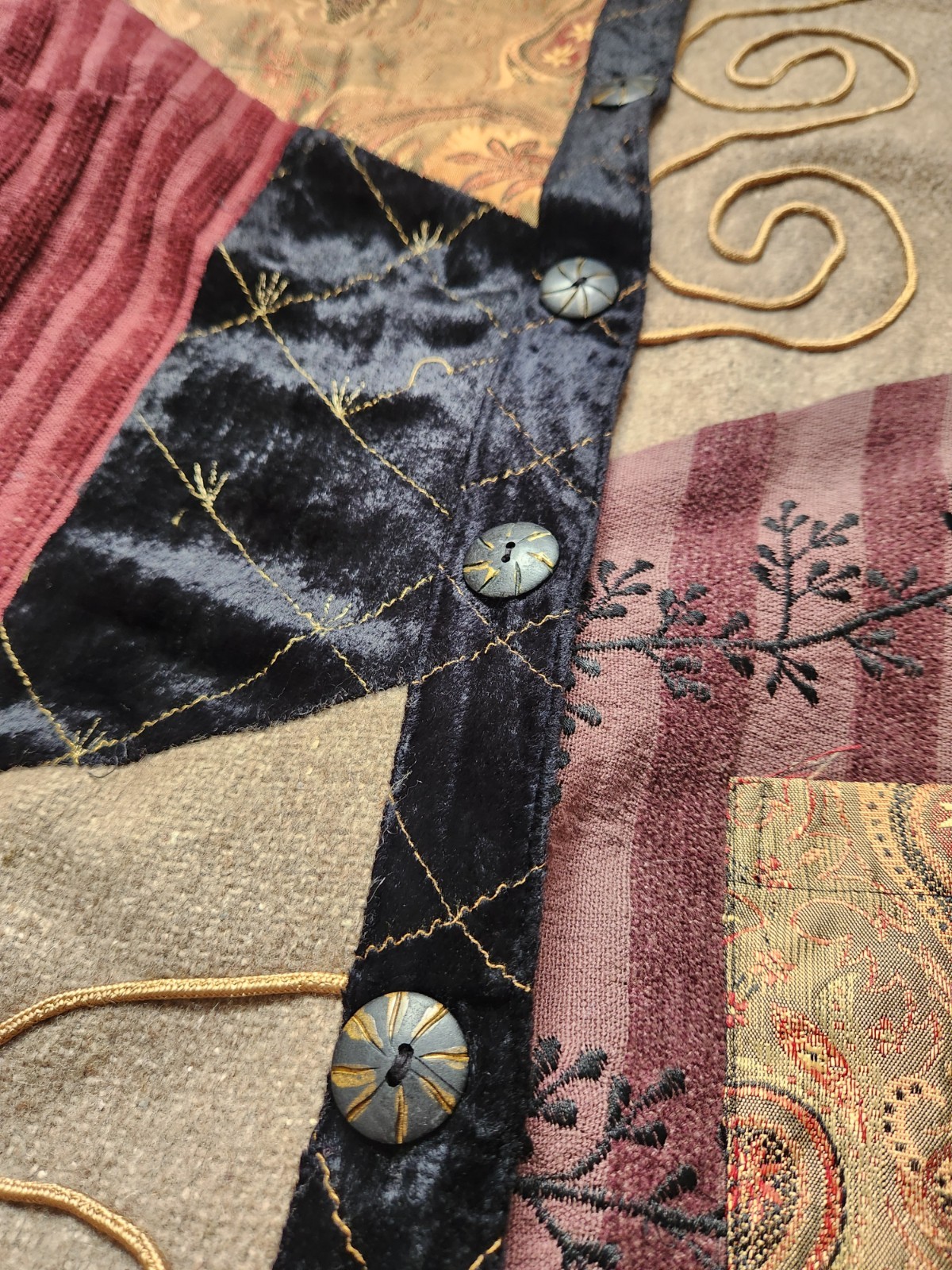 VTG Allure Patchwork Blazer Jacket Multi Pattern … - image 3