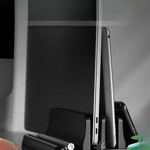 Vertical Laptop Stand 3 Slot Desktop Stand Holder Adjustable Dock Space Saving - Afbeelding 7 van 28