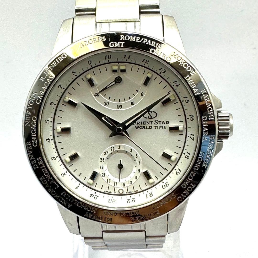 Orient World Time Back Skeleton Serviced - image 1