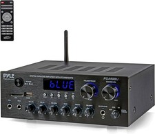 Pyle Bluetooth Home Audio Amplifier Receiver Stereo 300W Dual Channel Sound