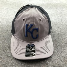 Kansas City Royals Hat Cap Fitted Mens One Size Gray MLB Baseball '47 Closer