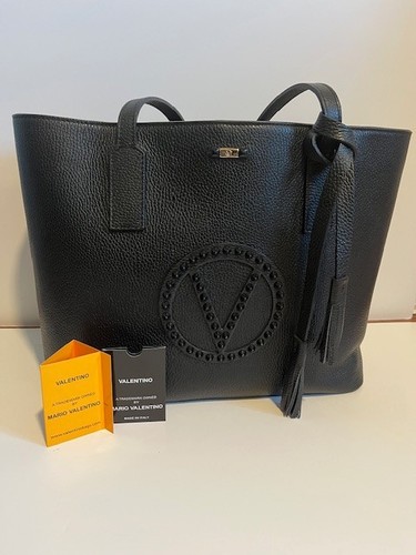Valentino by Mario Valentino Garavani Black Leather Tote