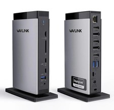 WAVLINK USB C Laptop Docking Station with 3 HDMI DisplayLink Triple Monitor 4K60