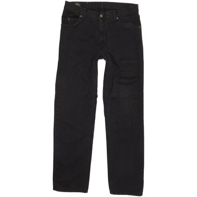 Lee Brooklyn Men Black Straight Regular Jeans W34 L32 (106377)