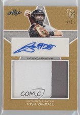 2020 Leaf Perfect Game National Showcase Gold 9/12 Josh Randall Patch Auto 02ka