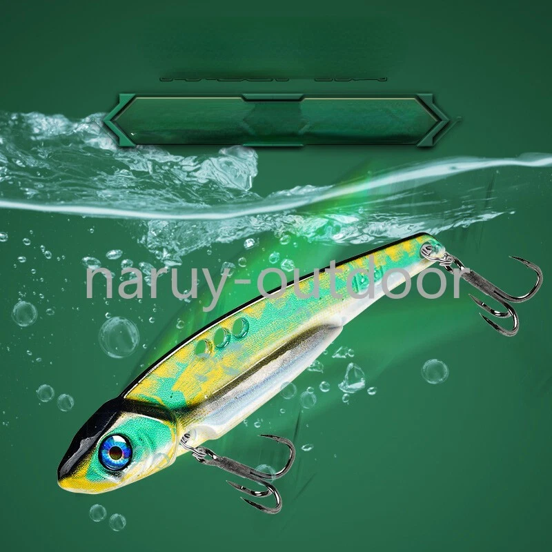 6 Stück Metall VIB Sinking Blade Angelköder Spinner Spoon Drillinge Haken... - Bild 4 von 4