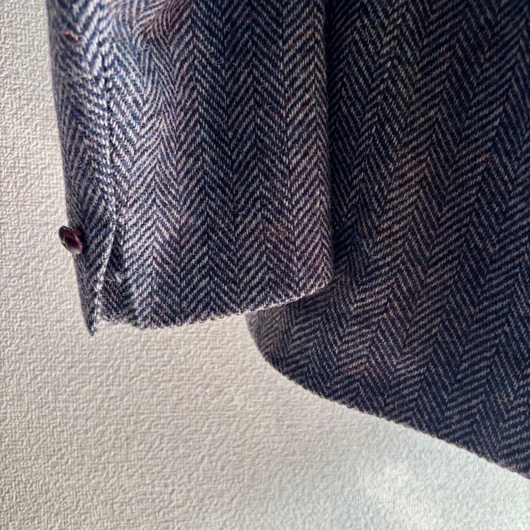 Pendleton 70s Gray Wool Herringbone Tailored Jack… - image 9