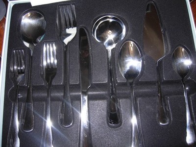Kitchen Ace 44pc Silverware Set Stainless Steel Cutlery Flatware Utensil Kitchen