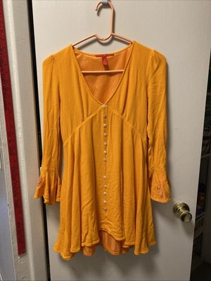 Chelsea & Violet Small Orange Dress Short Lined Flirty Easter Vacation 