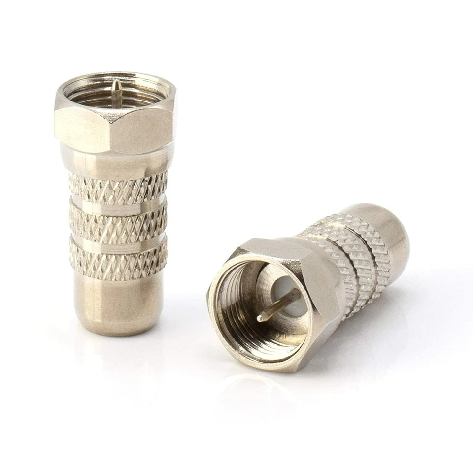 RF Coaxial Adapter, Converter - F-Type Male to RCA Female Connector - 50 Pack - Image 2 of 4