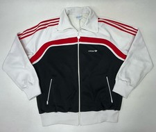 Vintage 70-80s Adidas Embroidered Trefoil Logo Full Zip Track Jacket Size XL