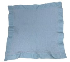 Vintage Baby Morgan Thermal Waffle Weave 20" Blue Lovey Blanket