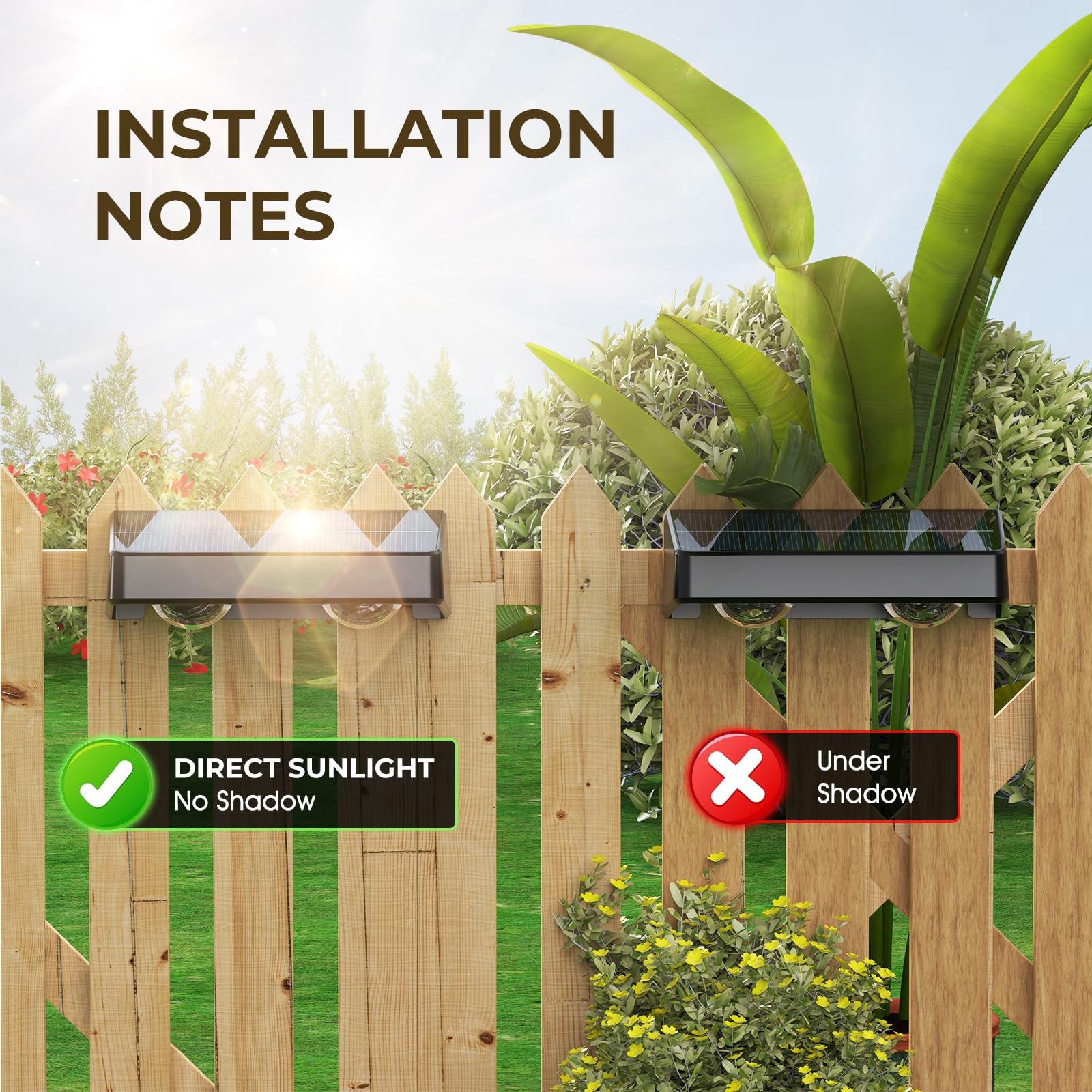 LED Solar Power Fence Lights Deck Door Wall Stair Step Outdoor Garden Decor Lamp