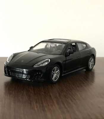 2009-2013 PORSCHE PANAMERA TURBO DIECAST ~1/36 VEHICLE RARE BLACK CAR MODEL READ
