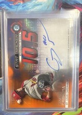 2019 Bowman Chrome - Stat Tracker Autographs Genesis Cabrera #STA-GC Orange /25