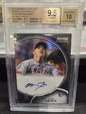 2011 Bowman Sterling - Rookie Auto Mike Trout #19 Black Refractor #10/25 GEM