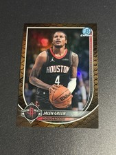 2025-26 Bowman Basketball CHROME Reptilian BCV-199 Jalen Green Rockets