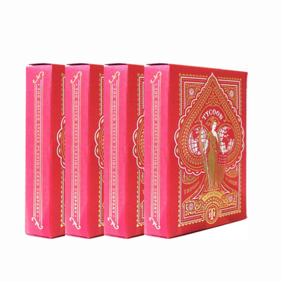 4x Theory11 Tycoon Rot Spielkarten Deck Gold Poker Zaubertricks Versiegelt
