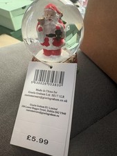 Gisela Graham London Snow Globe Santa New with Tags