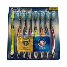 Oral-B Cross Action Advanced Toothbrush With BACTERIA GUARD Bristles- Soft, 8 ct
