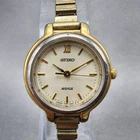 Seiko Avenue Watch Women 23mm White Dial Two Tone 1F21-0H50 New Battery VTG