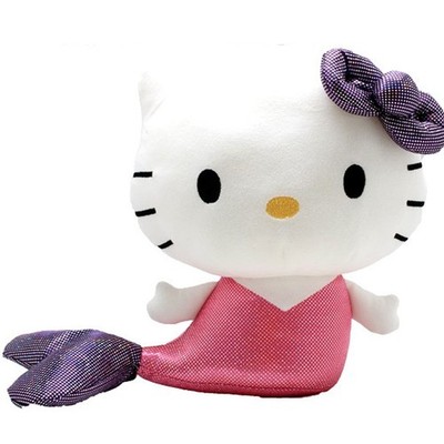 Hello Kitty Meerjungfrau, ca 20cm, pink mit lila Schwanzflosse