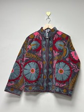 Vintage Velvet Embroidered Floral Jacket Wome...