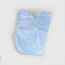 American Apparel Light Blue High Waisted Denim Jeans Button Zip 5-Pocket Women's