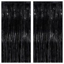 KatchOn Large Black Fringe Backdrop - Pack of 2  2,