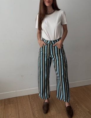ZARA : Z1975 Barrel Striped Jeans : 9942/060 | ALL SIZES