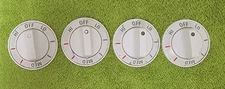 4 Four GE Range Burner Valve Control Knob Knobs WB3K5296