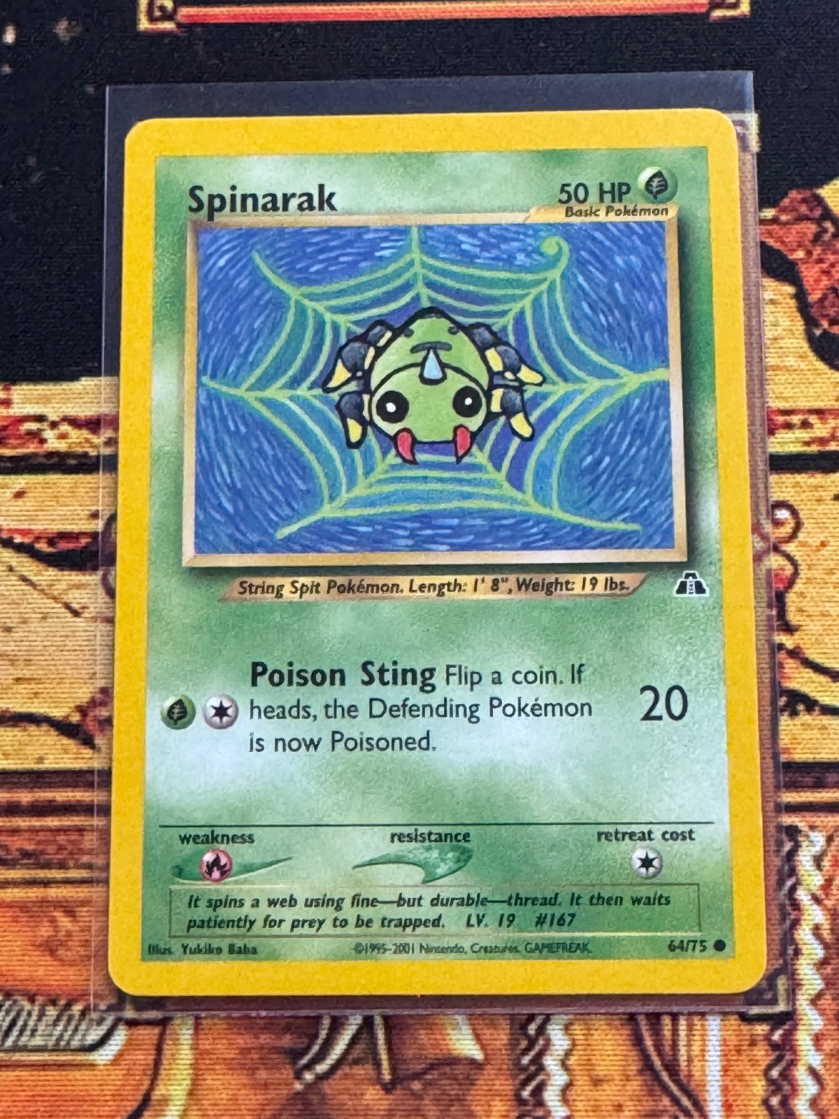 Spinarak 64/75 Neo Discovery Lightly Played WOTC Pokemon