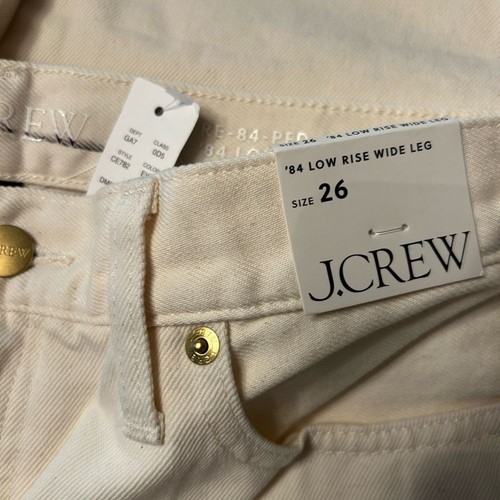 J. Crew Women’s Studded Lower-rise Wide-leg Jean 1984 rigid Size 26 NWT CE782 - Picture 9 of 10
