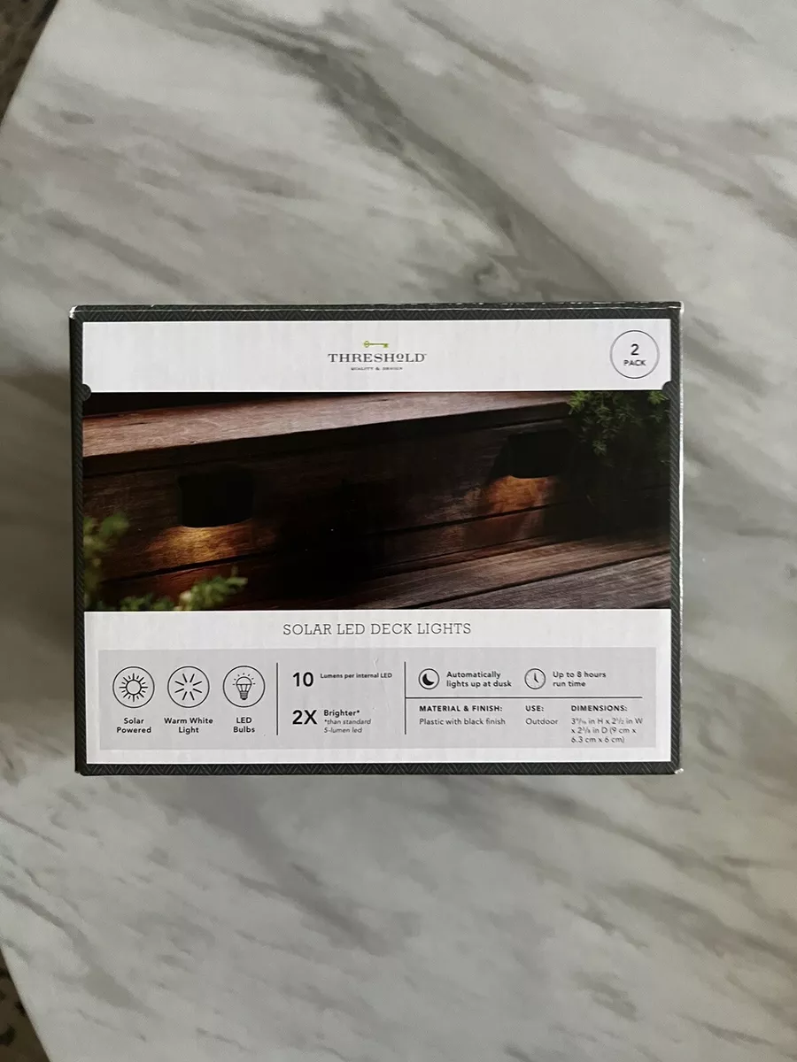 Threshold solar outlet led deck lights