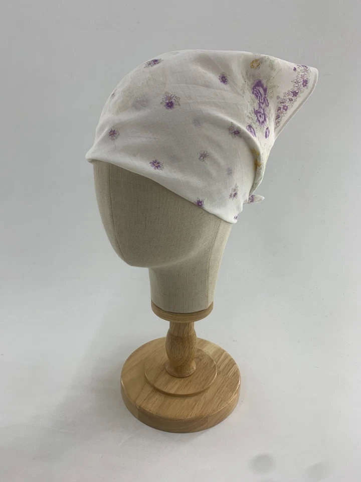 Винтажный Pierre Balmain цветочный белый носовой платок бандана квадратный надежном шейный платок - Изображение 4 из 4