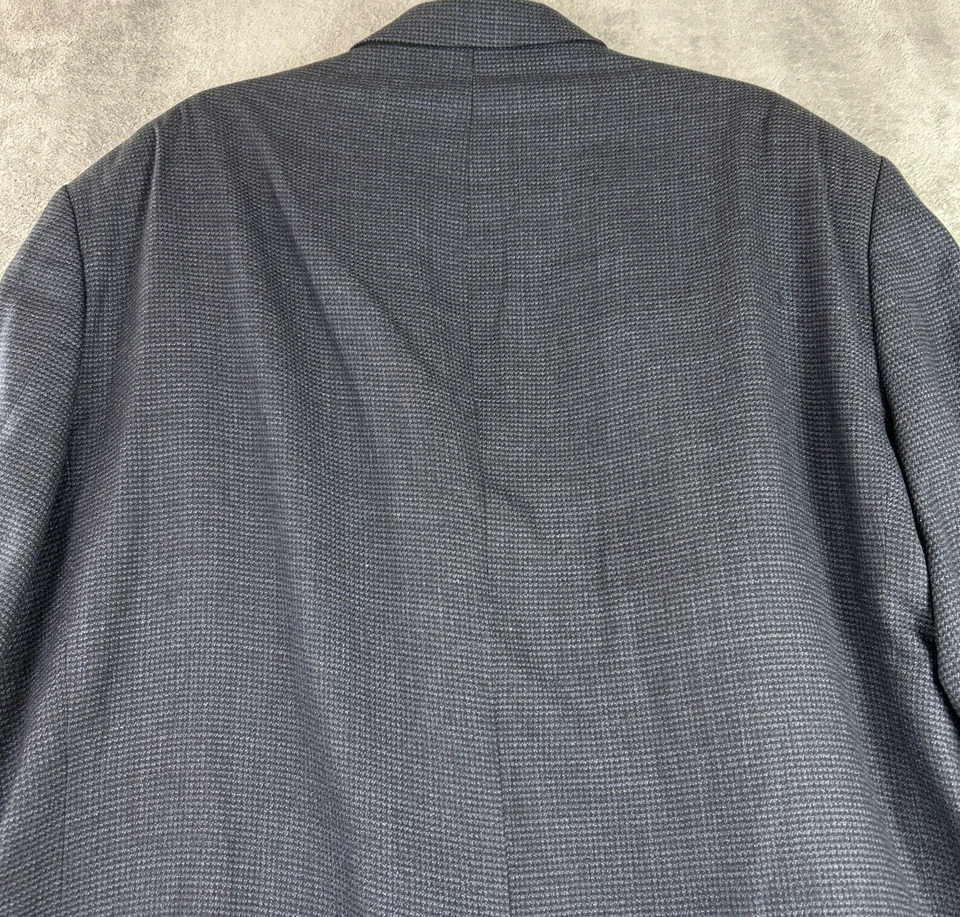 Alexander Lloyd Size 54R Sport Coat Navy Blue Silk Wool Blend Jacket Blazer - Image 4 of 4